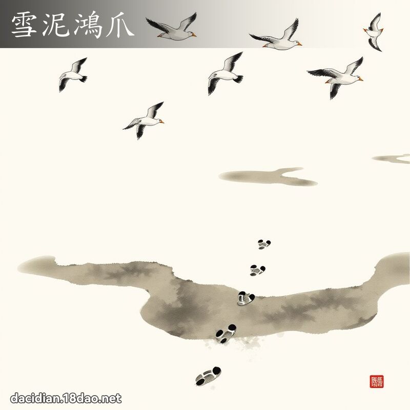 雪泥鸿爪 配图