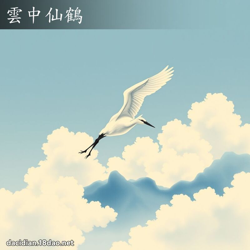 云中仙鹤 配图