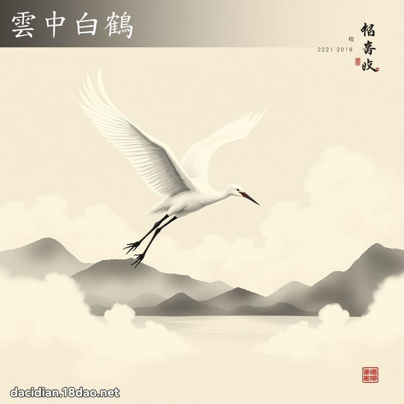 云中白鹤 配图