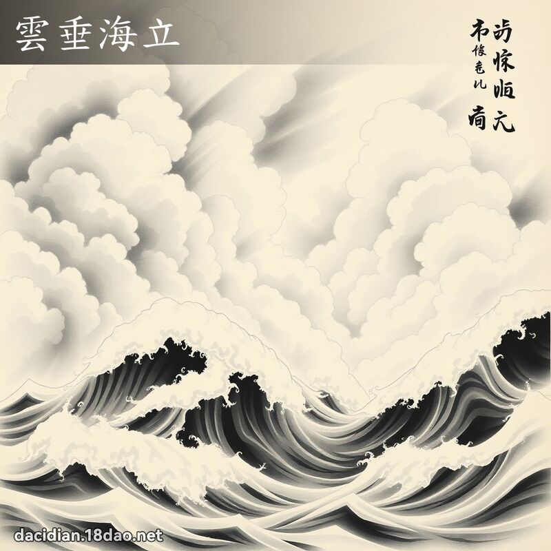 云垂海立 配图