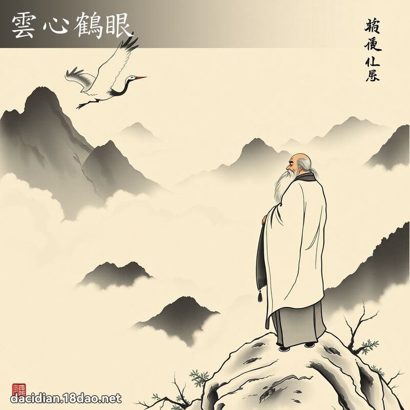 云心鹤眼 配图