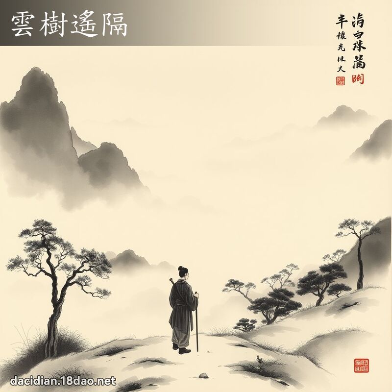 云树遥隔 配图