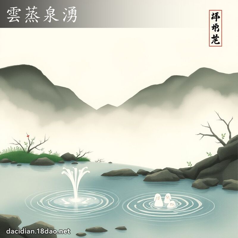 云蒸泉涌 配图