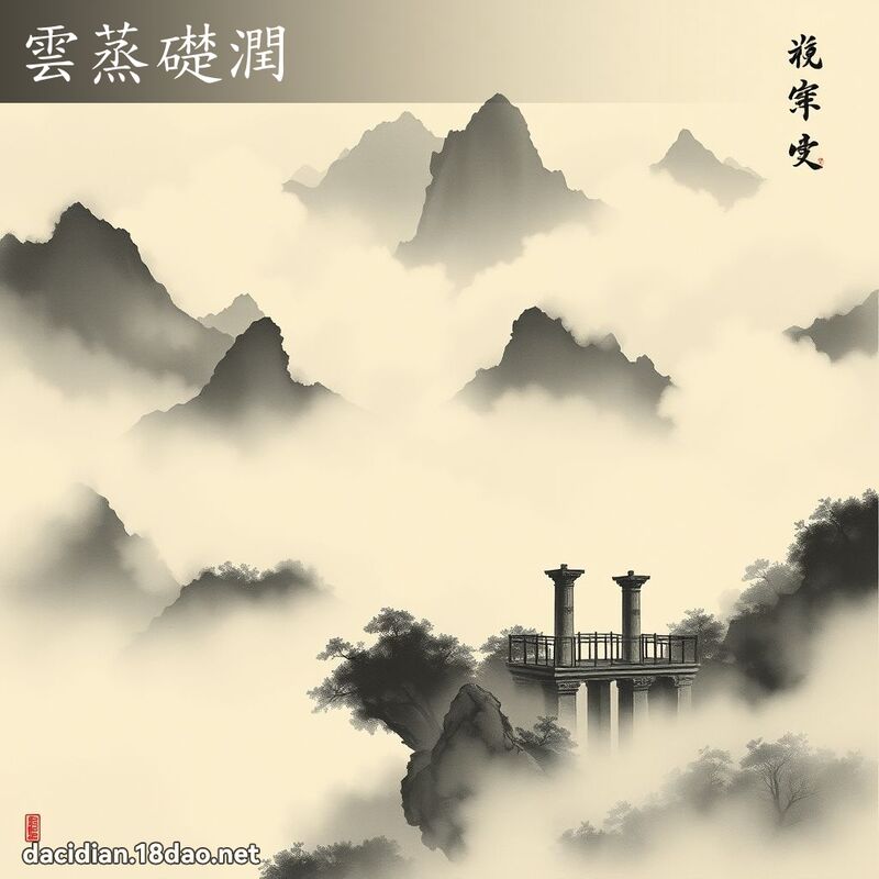 云蒸础润 配图