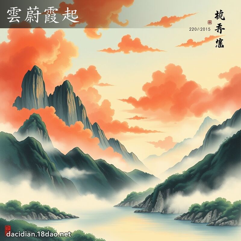 云蔚霞起 配图