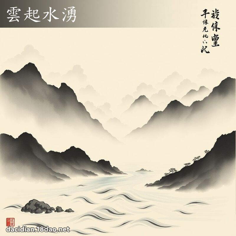 云起水涌 配图