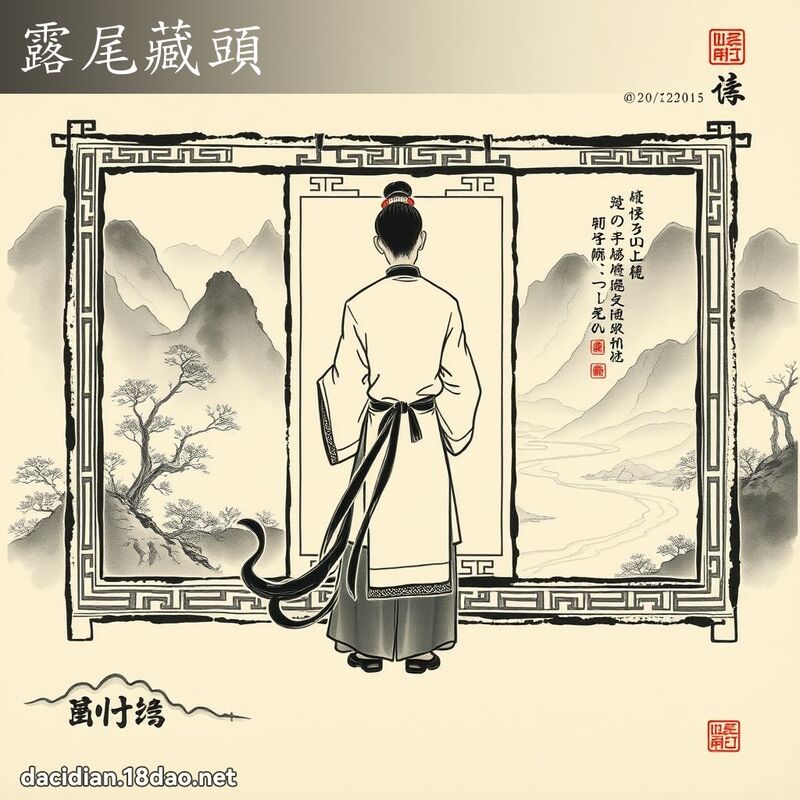 露尾藏头 配图
