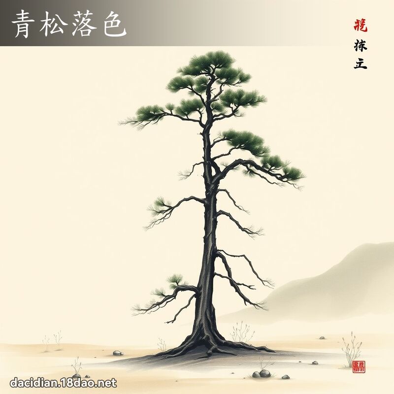 青松落色 配图
