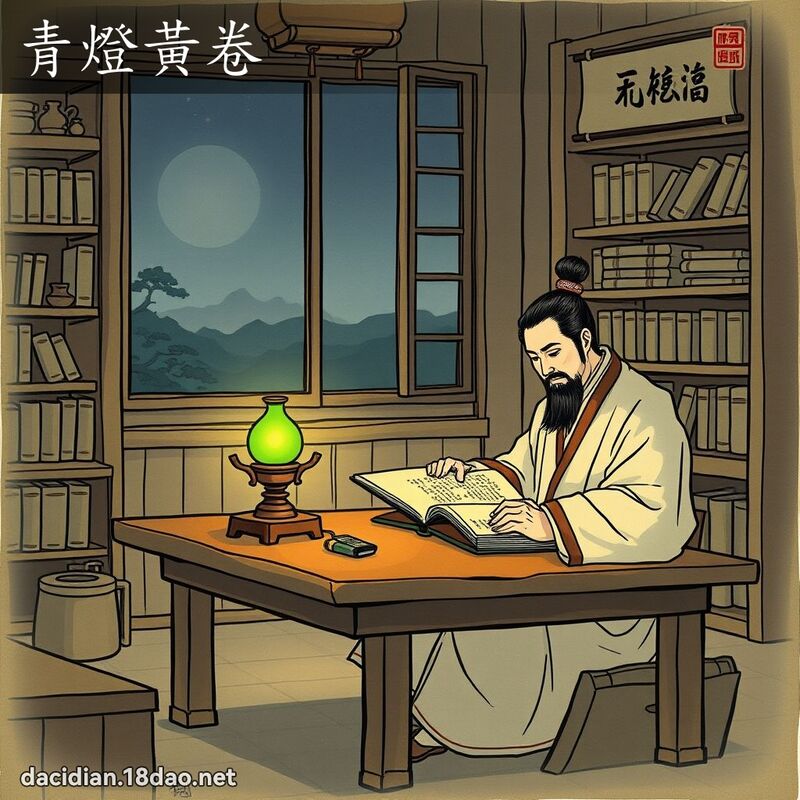 青燈黃卷 配图