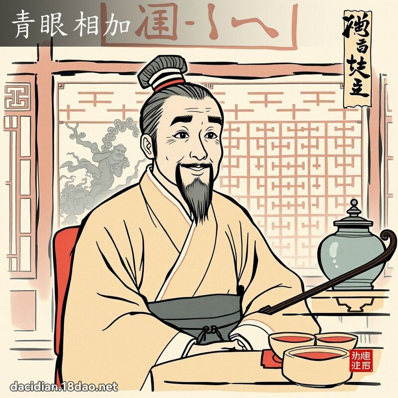 青眼相加 配图