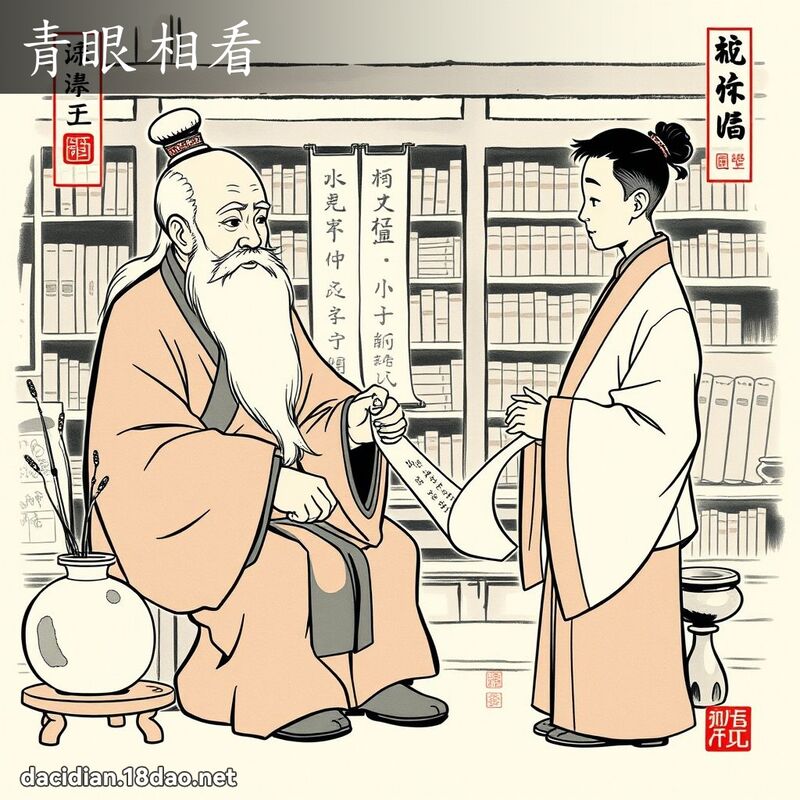青眼相看 配图