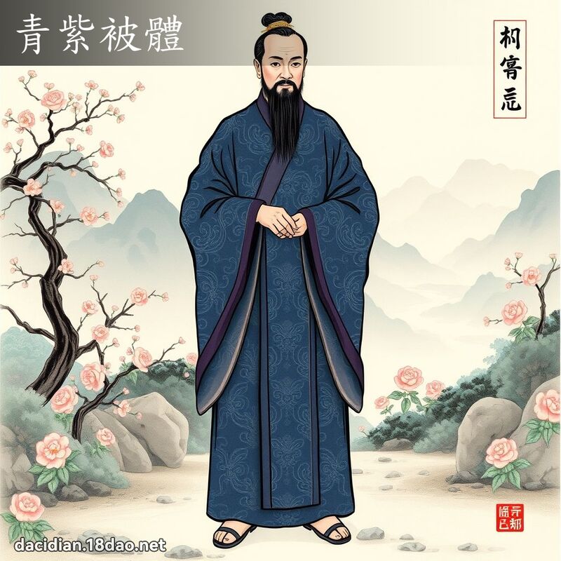 青紫被體 配图