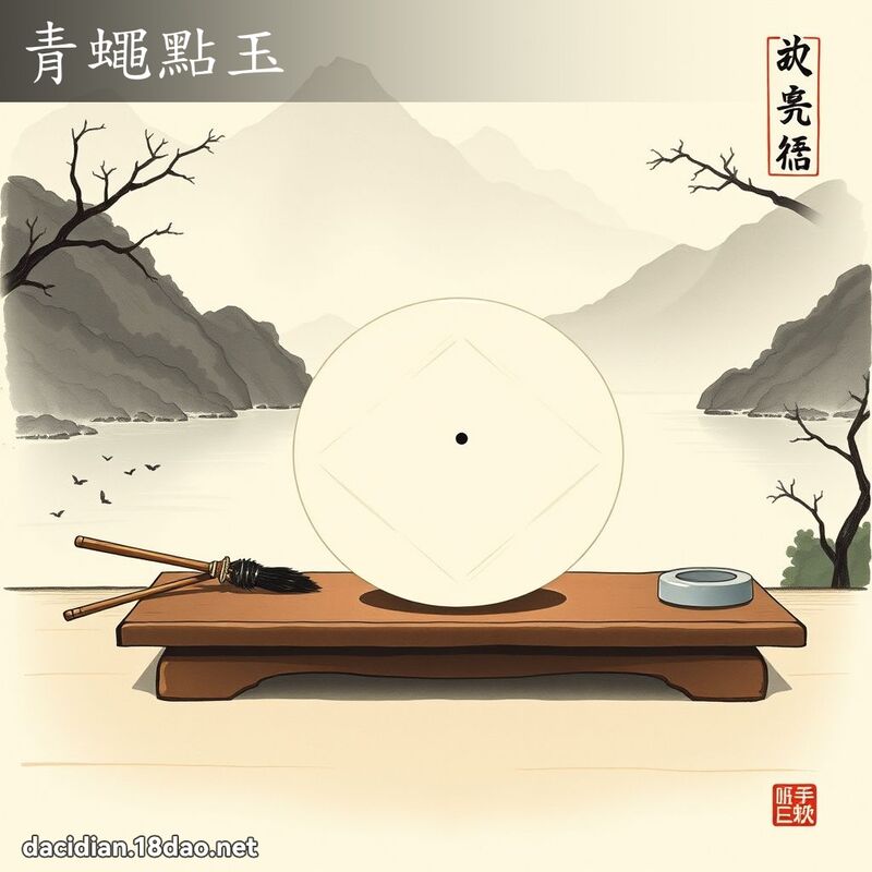 青蠅點玉 配图