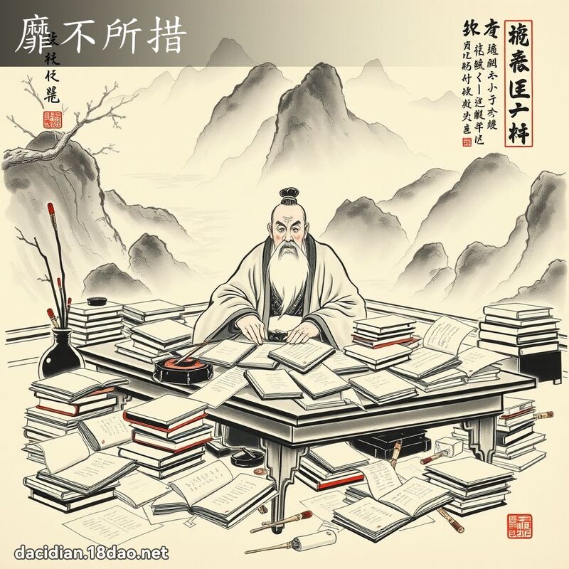 靡不所措 配图