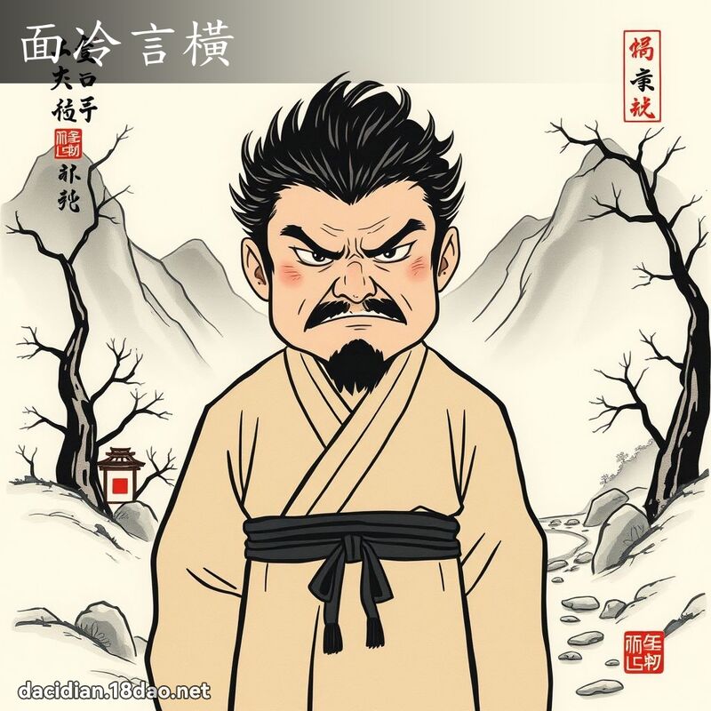 面冷言横 配图