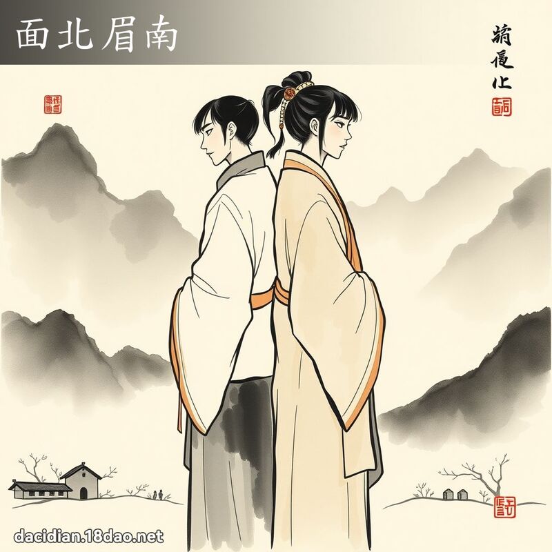 面北眉南 配图