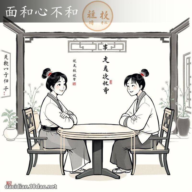 面和心不和 配图