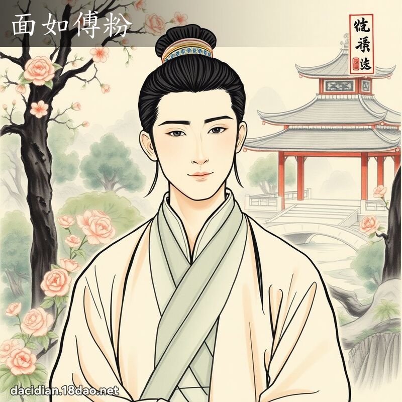 面如傅粉 配图