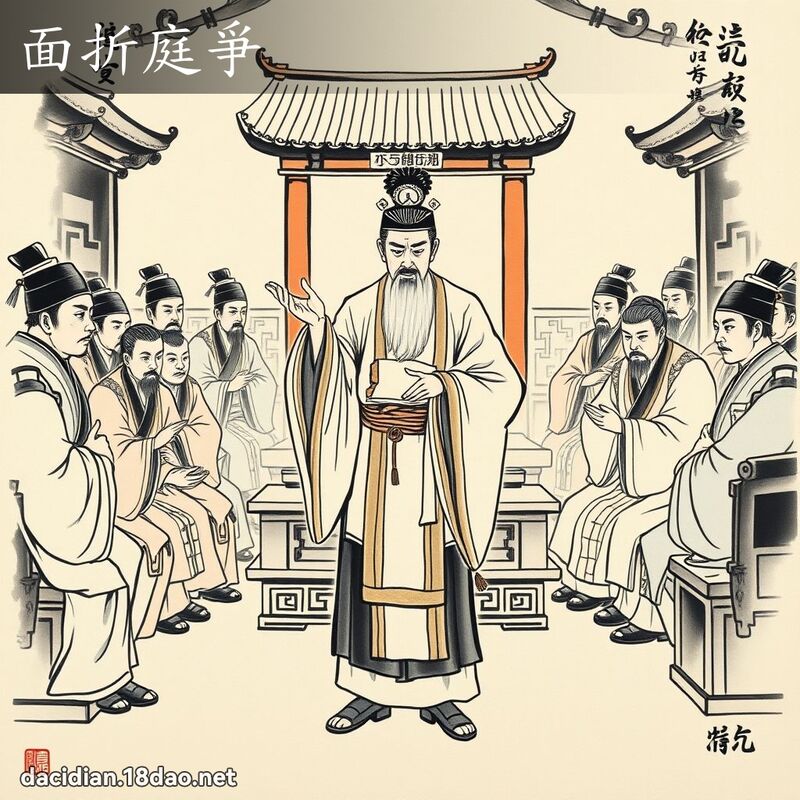 面折庭爭 配图