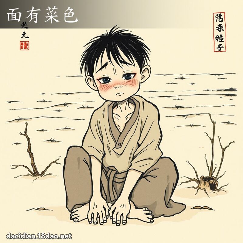 面有菜色 配图