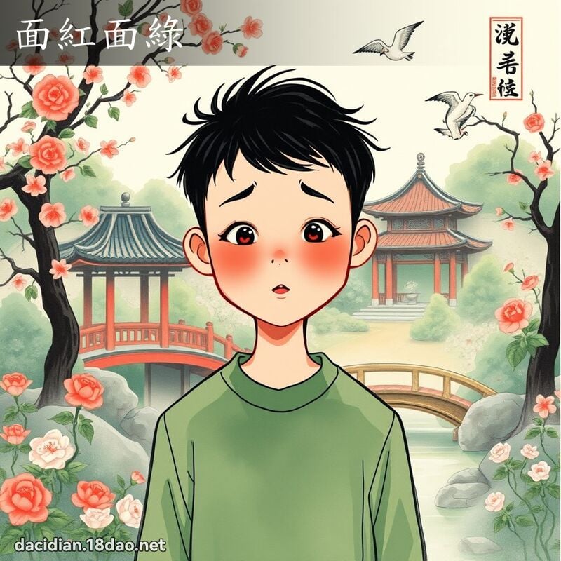 面紅面綠 配图