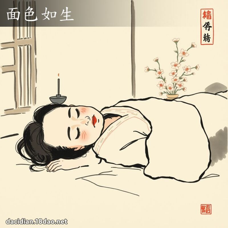 面色如生 配图