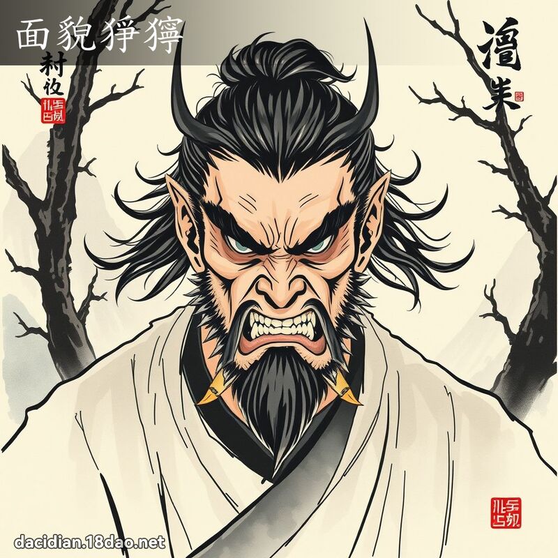 面貌猙獰 配图