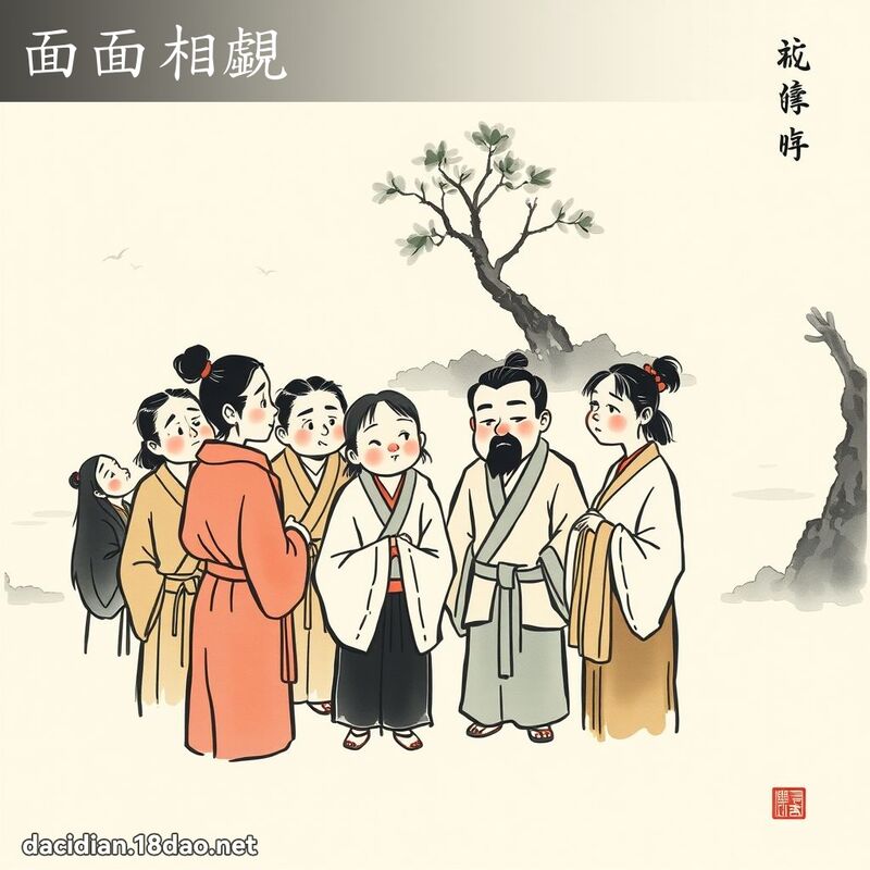 面面相覷 配图