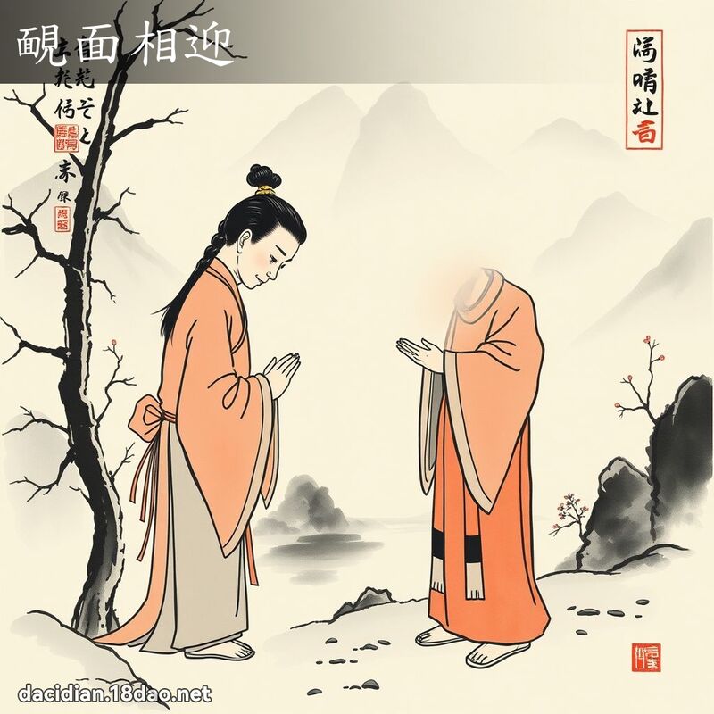 靦面相迎 配图