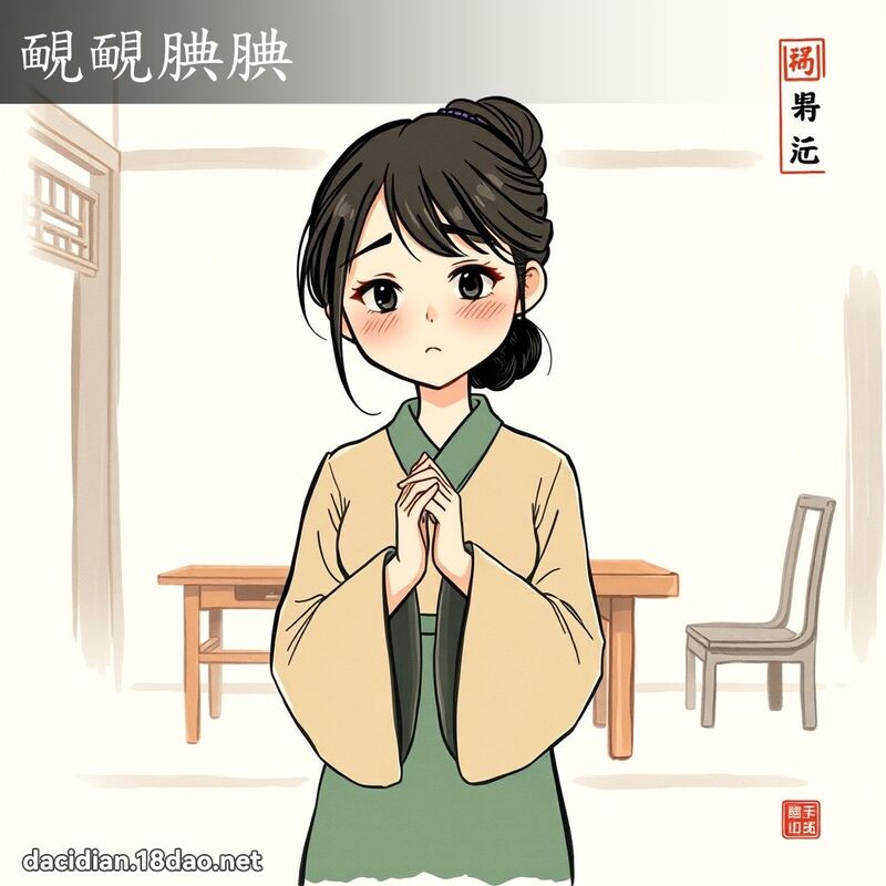 靦靦腆腆 配图