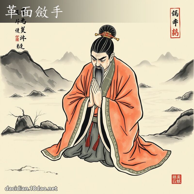 革面斂手 配图