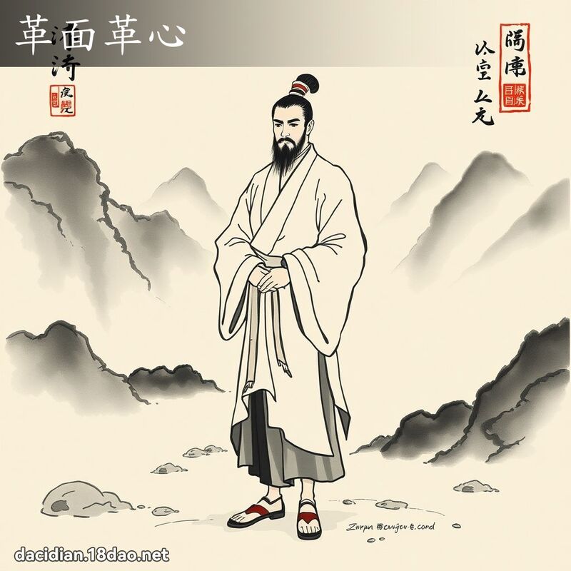 革面革心 配图