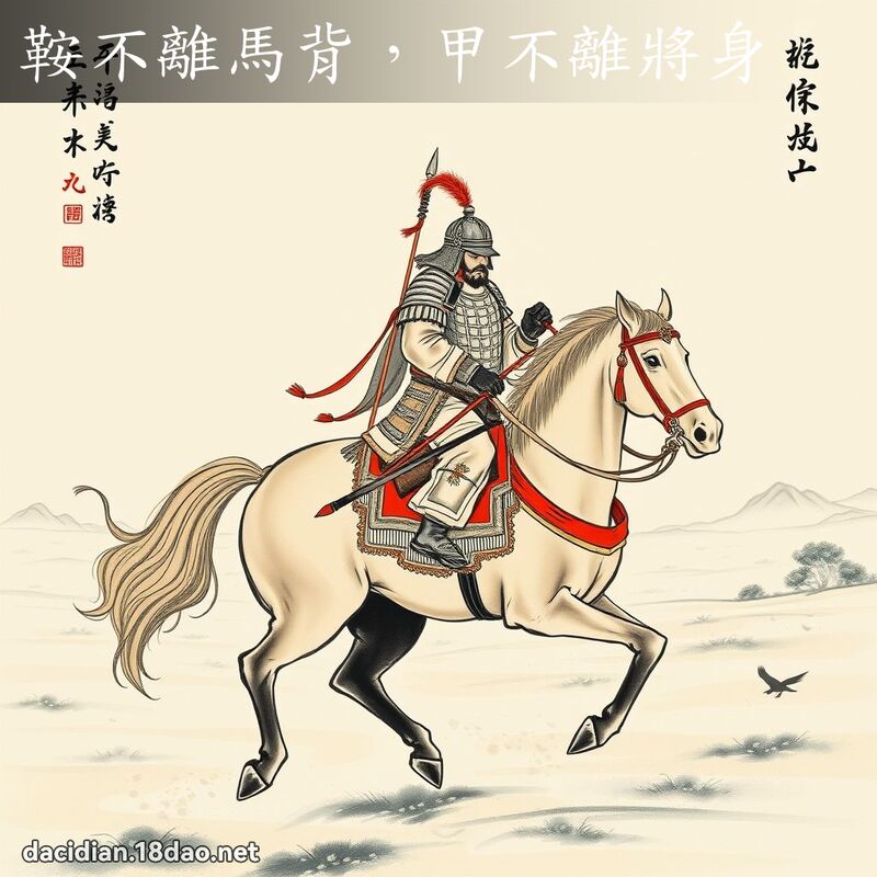 鞍不離馬背,甲不離將身 配图