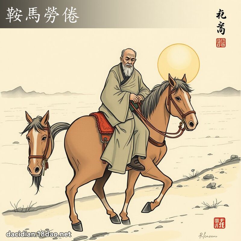鞍馬勞倦 配图