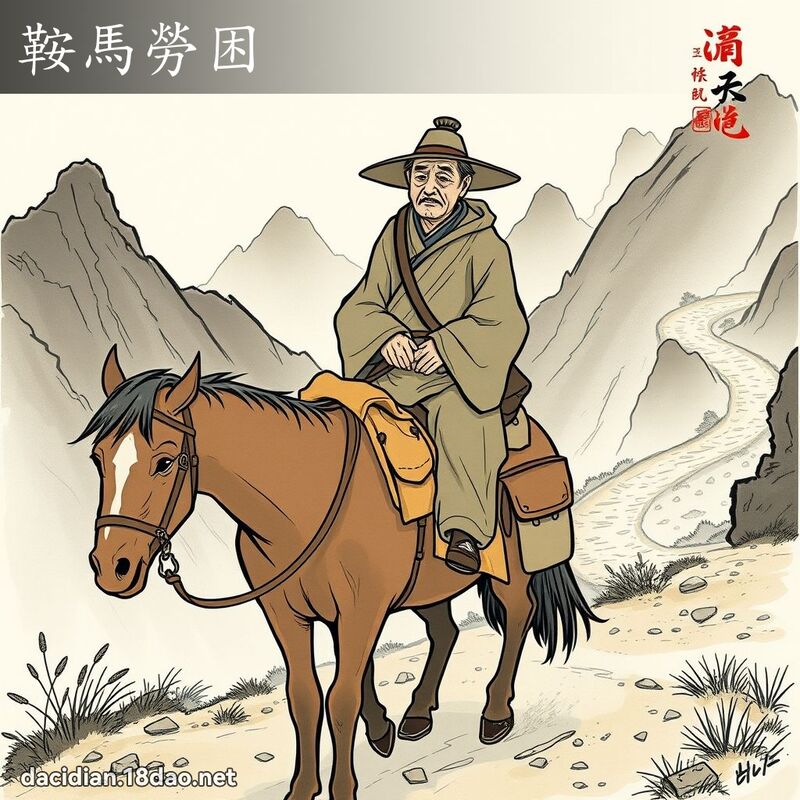 鞍馬勞困 配图