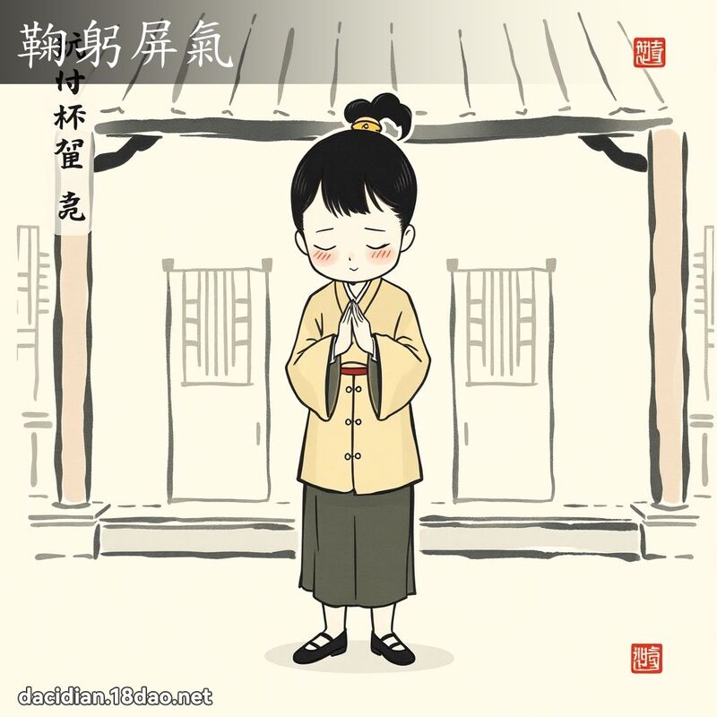 鞠躬屏氣 配图