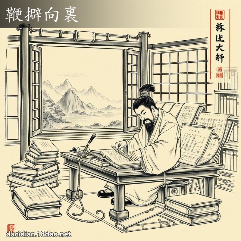 鞭擗向裏 配图