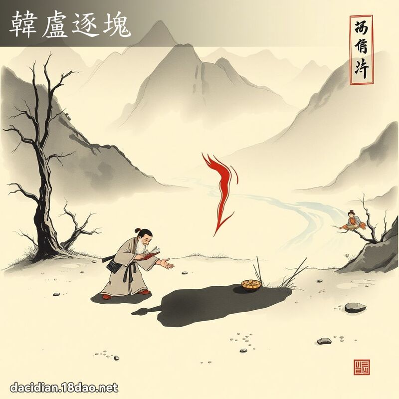 韓盧逐塊 配图