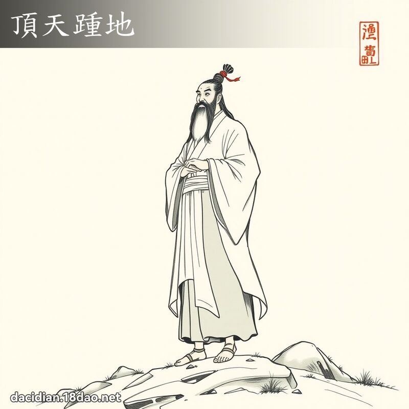 顶天踵地 配图