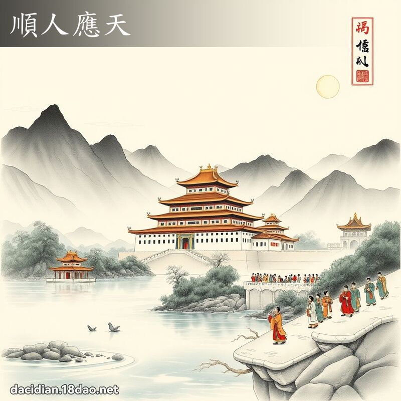 顺人应天 配图
