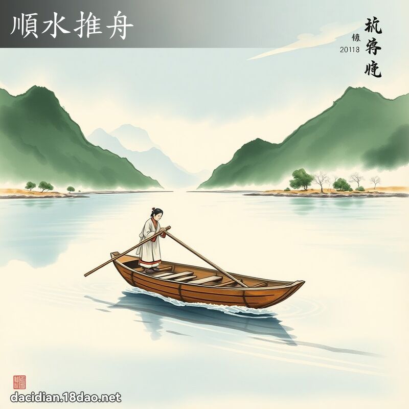 顺水推舟 配图