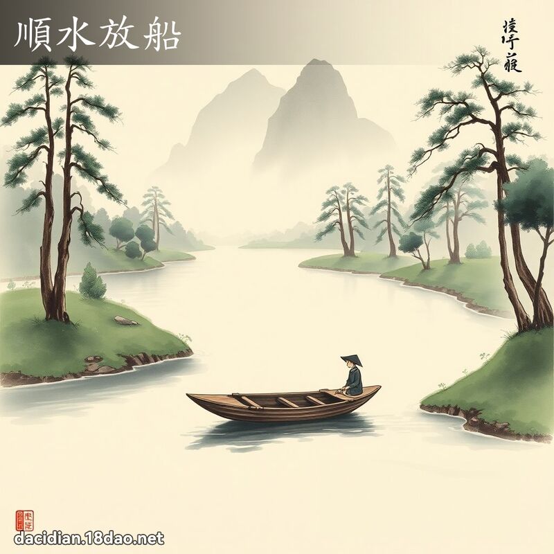 顺水放船 配图