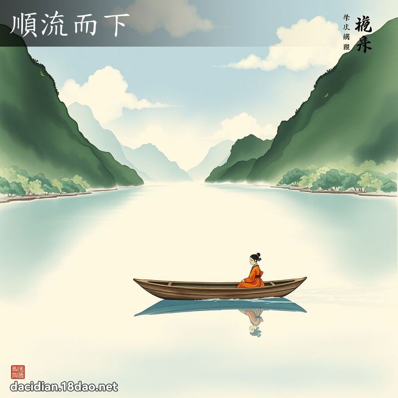 顺流而下 配图