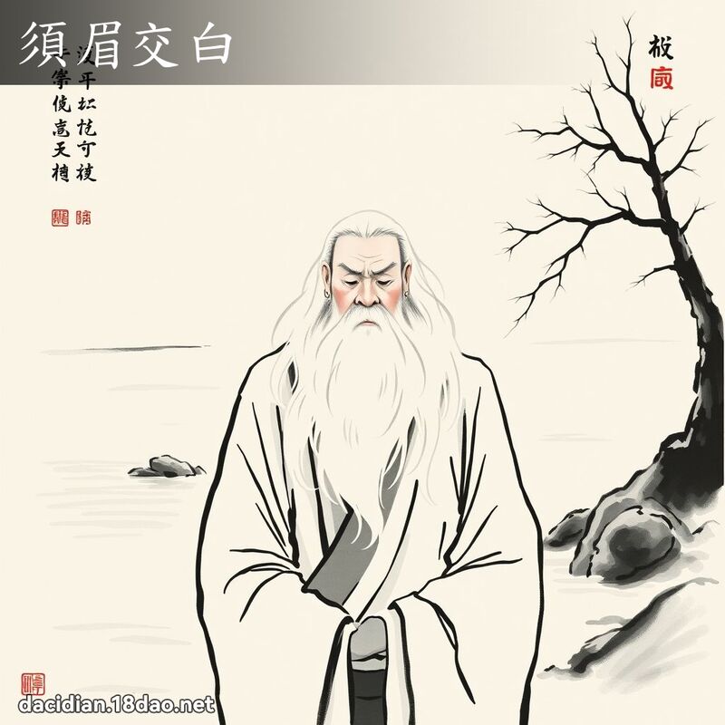 须眉交白 配图