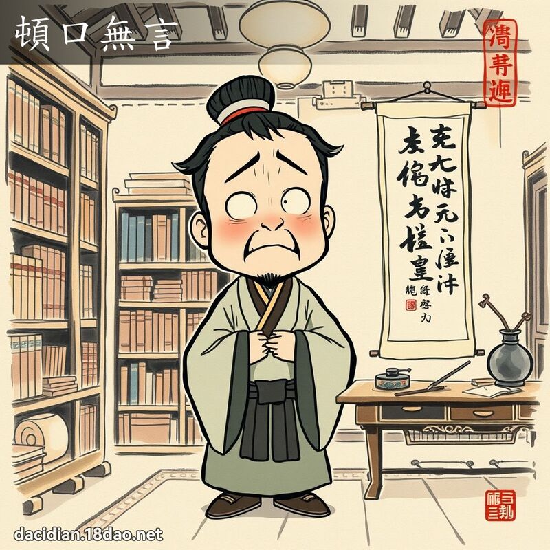 顿口无言 配图
