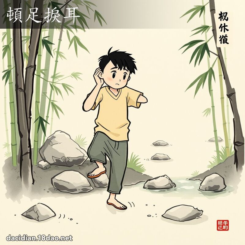 顿足捩耳 配图