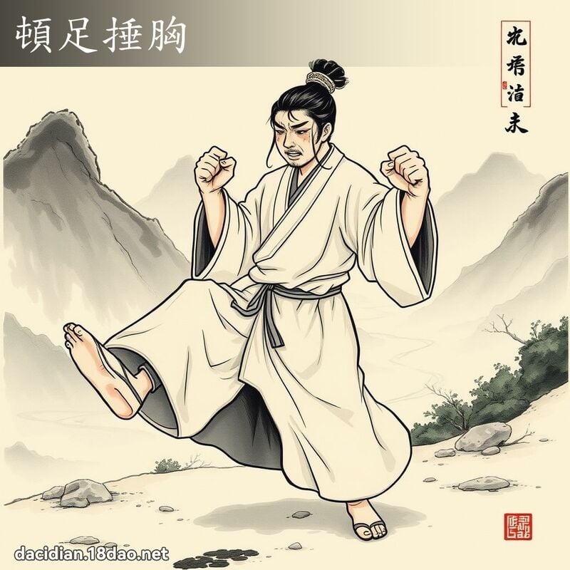 顿足捶胸 配图