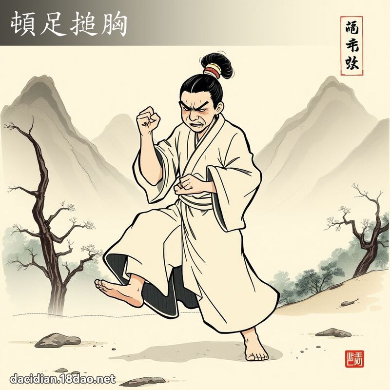 顿足搥胸 配图