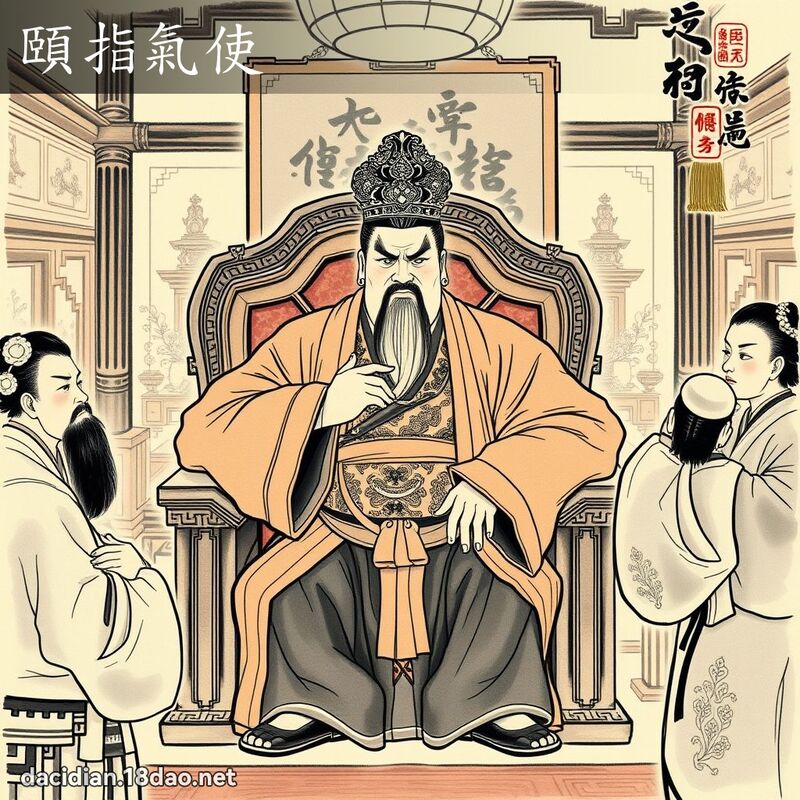 颐指气使 配图