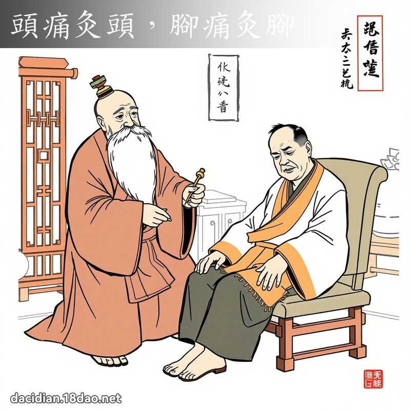 头痛灸头,脚痛灸脚 配图